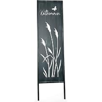 Kobolo Gartentafel 'Sonnenblume' – 117 Cm Hoch, Edelstahl Silber, Wetterfest & Mit Erdspieß