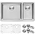 Ruvati Undermount Kitchen Sink 16 Gauge Stainless Steel Double Bowl 32-inch 70/30