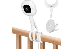 DIDALO Flex-Babyphon-Ladegerät-Halterung, kompatibel mit Nanit Pro Babyphone mit Typ-C-Ladeanschluss-Halterung und 3 m Netzkabel, Baby-Kamera-Halterung ohne Werkzeug oder Wandschäden (Kamera nicht im