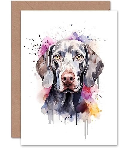 Weimaraner Dog Pet Loss Memorial Bereavement Sympathy Magnetic Card Gift