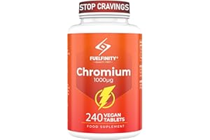 Chromium Picolinate 1000mcg - 240 Days Supply - Supports in reducing Sugar Cravings - FuelFinity® Quality at Highest Manufacturing Standards - Vegan