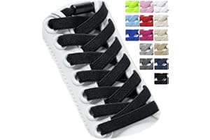 ‎PUZEAM Puzeam 2 Paar Elastische Schnürsenkel, flach, mit Metallkapsel - Schuhbänder ohne binden für Kinder Erwachsene Schuhe, GummiSchürsenkel