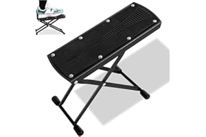 Ksvaye 6 Stufen Verstellbares Gitarren Fußbank, Verdicken Gitarren Zubehör Fussbank mit Rutschfester Gummiunterlage, Tragbar & Faltbar Gitarrenpedal für Gitarristen Maximale Tragfähigkeit 70kg