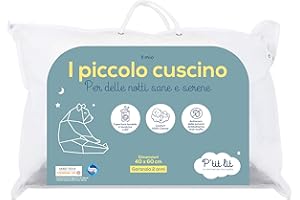 P'tit lit - Cuscino Bambino | Cuscino Prima Infanzia 40x60 cm - Fodera 100% Cotone - Anti Acari - Anallergico - Oeko Tex