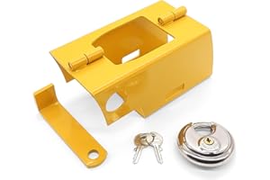 HISports Antivol Remorque Voiture,antivol remorque attelée,verrouillage De La Remorque Avec 2 Clés,Antivols Pour Attelage De Remorque,20 X 9 X 9 cm Pornographique