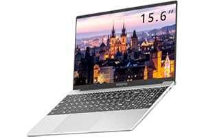 WOZIFAN pc portatile 15.6 pollici Win 11 6+256 GB ROM Celeron J4105 2.4G+5G WiFi Supporta l'espansione SSD 1TB 4.2 USB HDMI Tastiera italiana membrana mouse senza fili-Silver