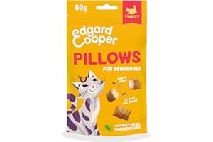 Edgard & Cooper Friandises pour Chat, fourrées à la Dinde (1x60g), Riches en Viande Fraîche, sans Céréales, Moins de 2 kcal, Ingrédients Naturels, sans Sucre Ajouté