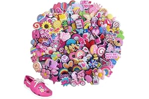 UENXRXE Adornos Para Zapatos,50 Pins Para Crocs,Adornos Para Zapatos De Sandalias De Zueco Para Niñas Mujeres Niños,Decoración De Zapatos Para Regalos De Niños Fiesta Cumpleaños