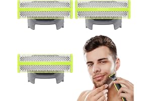 BISENKUD 3 Stück Ersatzklingen für Philips OneBlade Elektrischer Bartstyler, Face & Body Wasserdichte Ersatzköpfe, Rasierer Bodygroom klingen Ersatzteil Zubehör