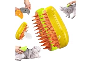 GZWY Cat Steamy Lot de 2 brosses 3 en 1 pour chat Steamy avec eau, brosse à vapeur autonettoyante pour chat pour poils longs et poils courts pour enlever les poils lâches et la saleté