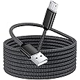Long Micro USB Cable 5M, USB A to Micro USB Charger Cord, Nylon Braided Charging Cable Compatible with Samsung A10/A20/J7, Sony, LG, HTC, Motorola, PS4 Controller, Kindle, Power Bank