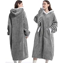 Sweat à Capuche Femme Gegeryozer - Polaire Ultra Douce, Taille Unique, Poches Géantes - Pour Maison, Canapé, Balcon