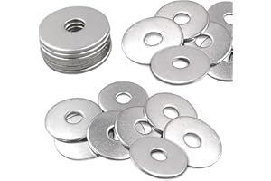 Lot de 25 rondelles M6, rondelles IFUDE en acier inoxydable, rondelles M6 DIN 9021, rondelles en U en acier inoxydable M6, rondelles M6