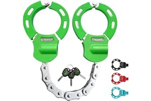 MEZELON Antifurto Bici | Antifurto Monopattino Elettrico, Catena Lucchetto (4 Colori) Ideali per Biciclette, Scooter Elettrico, Moto