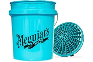 detailmate Set di lavaggio auto Meguiars Blue Wasch Secchio 5 galloni (19 l) con dettaglio Guardz Dirt Lock, inserto per secchio per il lavaggio a mano senza graffi