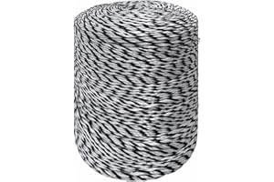 DKEVEU Fil électrique de Haute Conductivité pour Clôture électronique du Bétail, Fil de Clôture électrique Portable pour Chevaux, Vaches, Moutons Et Chiens (500M)