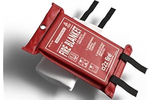 Fire Blanket in Soft Case 1m x 1m – EU TUV Kitemarked Equivalent to BSi Kitemark - Easy to Install & quick To Deploy In Emergency - A2Z Fire