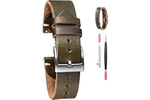 TORBOLLO Correas de reloj de cuero, correa de reloj de cuero de Horween para hombres y mujeres, 18mm,20mm,22mm, correa de reloj de liberación rápida hecha a mano de reemplazo suave de la vendimia
