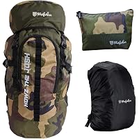 Mufubu Presents 45 Ltr Camouflage Bag || Travel Backpack || Outdoor Sport Camp Hiking Trekking Bag || Camping Rucksack with Rain Cover and Toiletry Pouch for tools and accessories.