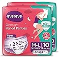 Evereve Period Panty For Girls & Women, (M-L), 2x10 Pcs, 360 Degree Coverage, 0% Leaks, High Absorbency For Heavy Flow, Maternity Delivery Pads, Postpartum & Overnight Protection, Disposable Panty