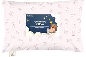 KEABABIES Almohada para niños pequeños con funda de almohada, almohada My Little Dreamy, almohadas de algodón orgánico para dormir, almohada para niños, almohadas de viaje para dormir, mini almohada, almohadas