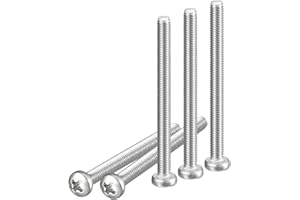 DTGN M3x35mm Pan Head Machine Screws, 30Pcs 304 Stainless Steel, Phillips Drive, Metric Coarse Full Thread, Bright Finish, Screws Bolts Kit