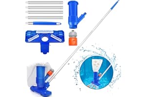 Idota Odkurzacz do czyszczenia basenu, odkurzacz do basenu, odkurzacz próżniowy, przenośny odkurzacz ze szczotką, do basenu, studni, stawu, jacuzzi, łazienki i spa