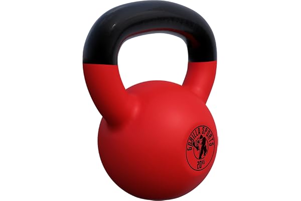 GORILLA SPORTS® Kettlebell - Poids de 2 à 32 kg, Individuel/Ensemble, avec Poignée, Fonte, Revêtement en Vinyle - Bouilloire de Poids, Haltère à Boule, Musculation, Entraînement, pour Fitness, Gym