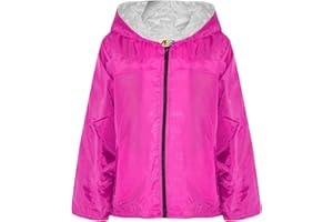 A2Z 4 Kids Filles Garçons Pluie Manteau Rosé Vestes Enfants Léger KAG Mac Imperméable À Capuche Veste Cagoule Pluie Mac Âge 5-13 Ans