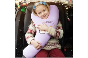 OHAANYY Reisekissen Kinder Auto, Schlafkissen Für Auto Kinder, Reisekissen, Y Form Kinder Auto Kissen, Flugzeug Nackenkissen Für Lange Reisen, Reisekissen Für Erwachsene Und Kinder (Lila)