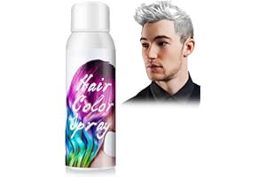 MOFAJANG White Hair Colour Spray, Temporary Coloured Hairspray, Washable One Time Hair Dye Spray for Party Fancy Dress Cosplay Halloween, Fast Dyeing, Suitable for Many Hair Types of Kids Adults- 100ml