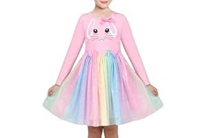 Sunny Fashion Robe Fille Manche Longue Tutu Jupe Nœud Papillon Partie 6-12 Ans