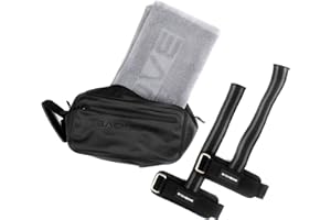 BACKBONE TRAINING Kit de accesorios para el Gimnasio que contiene Bolsa impermeable de mano, Toalla de algodón y 2 Straps correas de levantamiento pesas GYM Bodybuilding