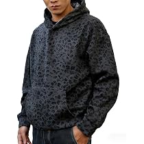 VOLYMOON Y2K Leopard Print Hoodies Oversized Cheetah Sweatshirts