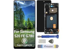 It'Go OLED Full HD Display für Samsung S20 FE G780 G781 OLED mit Fingerabdruck LCD Bildschirm Ersatz Touchscreen mit Werkzeug Blau mit Rahmen Hohe Qualität