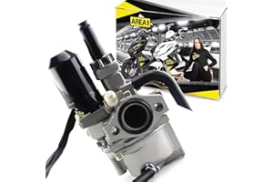 Area1 Carburatore di ricambio 12mm per 50ccm compatibile con Speedfight 1 2 Squab TKR Elystar Vivacity Trekker Limbo Gipsy, Curio DJ Fever K12, Dio HSC Shadow
