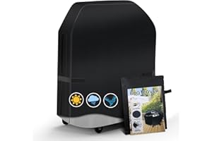 SANCEN Pokrowiec ochronny na grilla – 420D Oxford, 76 x 66 x 110 cm, wodoszczelny, pyłoszczelny, wytrzymały na rozdarcia, odporny na UV i pleśń