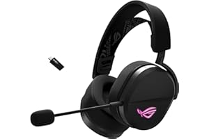 ASUS ROG Pelta - Casque gaming sans fil - connectivité tri-mode avec Speednova, membranes de 50mm plaquées en titane, micro à bande ultralarge de 10mm, batterie de 60 heures, conception légère de 309g