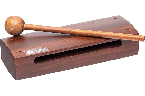 Fuzeau - 635 - Wood Block En Bois Pao Rose À 2 Tons Différents - Percussion Enfant Dès 3 Ans Pour Jouer Avec Le Rythme - Instrument Compact, Résistant, Sonore - Idéal Pour Éveil Musical