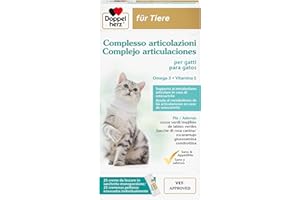 Doppelherz Complesso Articolazioni per Gatti, Supporto al Metabolismo Articolare in Caso di Osteoartrite, acidi grassi Omega-3, vitamine E e A, 25 Creme da Leccare