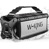 W-KING 90W Max Bluetooth Hoparl&ouml;r, IPX6 Su Ge&ccedil;irmez Taşınabilir Kablosuz Bluetooth Hoparl&ouml;r, 50W Derin Bas Y&uuml;ksek A&ccedil;ık Hoparl