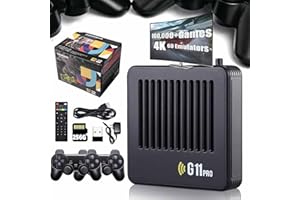 HITIANYA Retrowave G11 Pro, G11 Pro Konsole, Retro Wave G11 Pro, G11 Pro Game Box, 4k, 60+ Klassischen Emulatoren Videospielkonsole with 2 Wireless Dual Controllers (256GB)