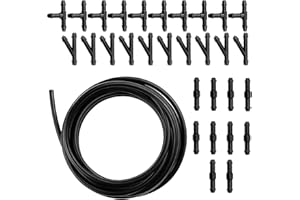 GOIEHIR 4 M Universal Scheibenwaschanlage Schlauch, Wischwasserschlauch Reparaturset, Automotive Schlauch, mit 30 Stücke Schlauchverbinder