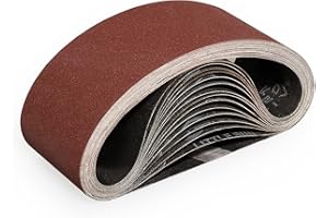 Sruhrak Taśma szlifierska 75 x 457 mm - 15 sztuk taśm szlifierskich do szlifowania, piłowania, ostrzenia i usuwania rdzy (ziarnistość 240)