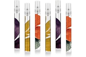 FACEWEGEN 6 pezzi portatile viaggio ricaricabile profumo atomizzatore bottiglia, 10ml profumo atomizzatore bottiglie, fragranza bottiglia spray, fragranza pompa caso per le donne e gli uomini