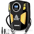 Autofy Sonic with AUTO Cut Digital Car Tyre Inflator 150PSi Portable Air Compressor Pump with Emergency LED Light (120W – with Copper Coil Motor & 22mm Metal Cylinder)