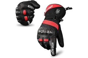 SNOW DEER Guantes calefactados,Guantes de motocicleta,Batería de litio recargable Guantes de esquí para hombre mujer,Esquí Caza Equitación Ciclismo Camping