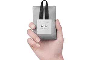 Ainiv Picnic Blanket, Mini Pocket Beach Mat 70 x 110 cm (1-2 People) Foldable, Lightweight Waterproof Sand Free, Foldable Thin Ground Sheet for Outdoor Camping Hiking Travel - Grey