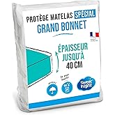 Sweet Night - Mattress Protector with Large Edges | for Edges up to 30 cm/35 cm/40 cm / 63 x 200 x 35 cm | Waterproof Mattres