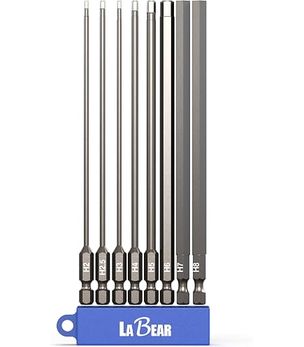Wolfride Innensechskant-Bitset – 6-teilig, Magnetisch, Größen 2,5–8 Mm, Mit 1/4" Sechskantschaft